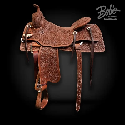 Gabe Hutchins 699 western performance saddle designed for comfort and competitive riding.